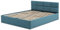 Mebligo - Polsterbett 140x200 mit Bettkasten, Bettgestell, Doppelbett mit Lattenrost, Schlafzimmer Bett mit Kopfteil, Stauraumbett Monos, Bett Ohne Matratze - Türkis (Trinity 13)