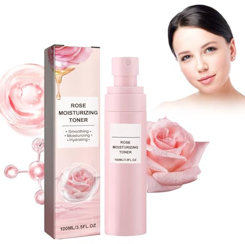Agua de Rosas Orgánica, Spray Hidrolato 100% puro y Natural, Spray De Agua De Rosas, Bruma de Belleza Refrescante Antiedad, Para Piel Seca Y Áspera