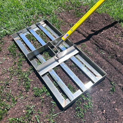 Rocklin⢠22 Lawn Leveling Rake, Stainless Steel, 78 Handle