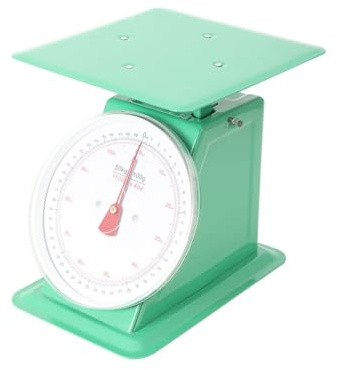 Atsoya Food Scale 50 Kg/110 Lbs Heavy Duty Scale Large-Capacity Commercial Scales Shatterproof Mirror Steel Body Kilogram Pound Dual-Unit Mechanical Scales for Restaurant Supermarket Farmers Market