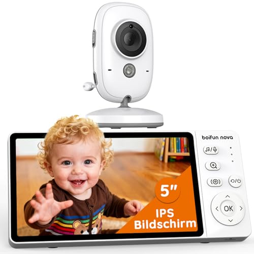 boifun nova 5 Babyphone mit Kamera, Ohne WLAN, 1080P IPS Baby Monitor