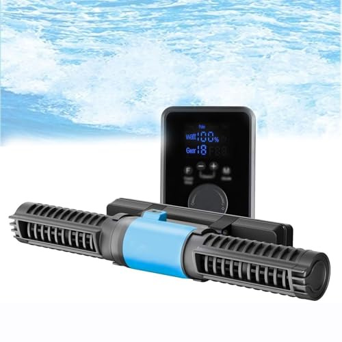 Aquarium Wave Maker - Magnetic DC 24V Power Head with LED Display Controller & 4-Level Adjustment, Cross Flow Pump for Fresh Water