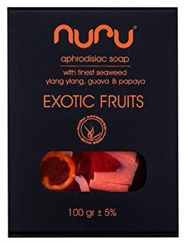 NURU Körperseife Exotic Fruit 100 g – Premium Pflege-Seife Made in EU, vegan & tierversuchsfrei, handgefertigte Qualität für Körperpflege, Home-SPA & Reinigung nach Massage
