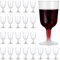 MATANA 48 Copas de Vino de Plástico Duro Transparente (180ml) - Elegantes, Resistentes y Reutilizables - Cumpleaños, Bodas, Navidad, Celebraciones de Nochevieja, Barbacoas, Picnic, Fiestas