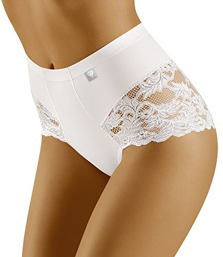 Wolbar Femmes Slip Dentelle WB406, Blanc,M