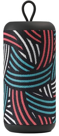 Music Sound | SPEAKER Vertical | Speaker Bluetooth 5.0 Outdoor - 5 Watt di Potenza - PlayTime 4 Ore - Ricarica 1,5 Ore - Entrate micro SD, USB key e Cavo AUX - Fantasia Strisce