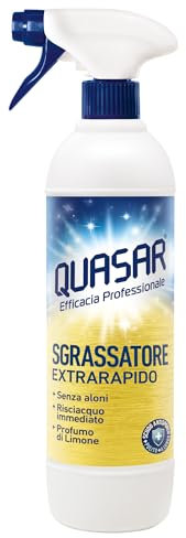 Quasar - Sgrassatore Extrarapido - Senza Aloni, Risciacquo Immediato, Profumo di Limone - 680 ml