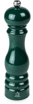 PEUGEOT - Paris u'Select Pepper Mill 22 cm - ParisRama Collection - 6 Pre-Defined Grinding Settings - PEFC Certified Wood - Made in France - Forest Green Lacquered Colour