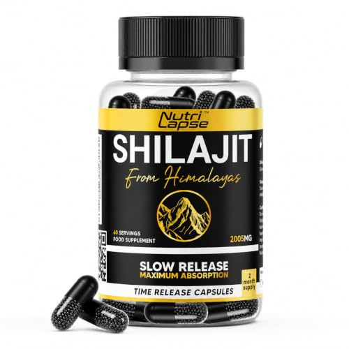 2 Months Supply Shilajit with Ashwagandha Advanced Granular Biotechnology | 70% Fulvic Acid | Slow Release Maximum Absorption