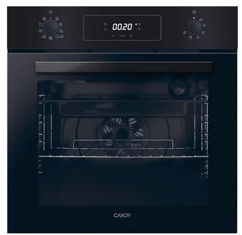 Candy Idea FCM955NRL-C Four multifonction 60 cm Classe énergétique A Nettoyage pyrolytique Nettoyage vapeur 9 fonctions Capacité 70 L Programmateur LED Noir 59,5 x 59,5 x 56,8 cm