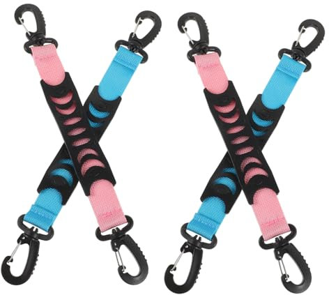 MUELODSIC 4 Stück Skate-Griff Schlittschuhtasche Schlittschuhe Tragegriff Sicherer Halt für Schlittschuhe Schlittschuhriemen Skateboard Ski-Skates Skischuhriemen Ski-Befestigungsriemen Nylon