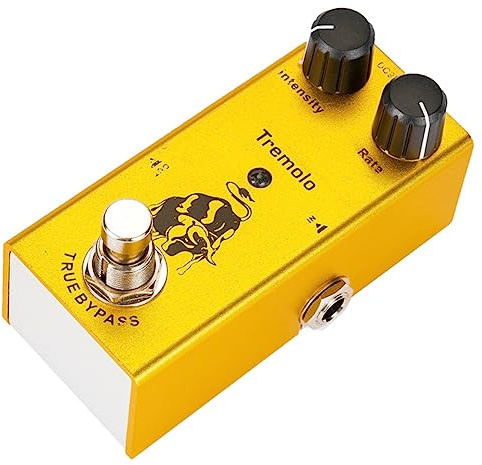 HEMOTON Efecto Trémolo Guitarra Eléctrica Pedal True Bypass Simulación Amplificador Válvulas Pedal Trémolo