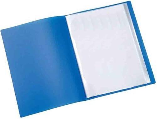 A4 Display Book Twin Pack, 40 Pockets Presentation Folder Project Folder Display Folder, Document Folders with Plastic Sleeves for School, Offices and Individuals (Blue Twin Pack)