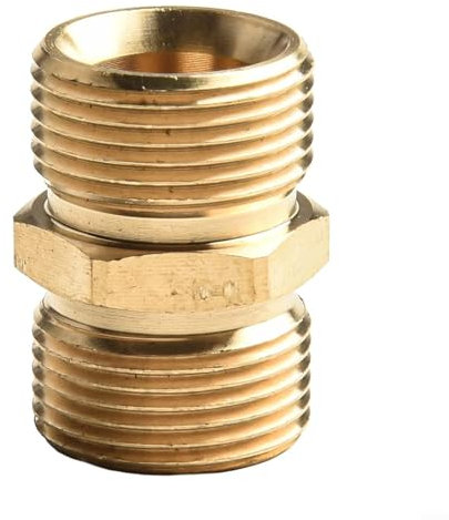 Adaptateur de nettoyeur haute pression M22 mâle vers mâle en laiton massif pour une durabilité accrue