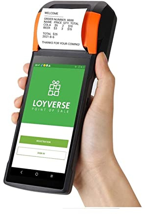 fotoprinter， Mini-etikettskrivare 4G V2 Pro Mobilt handhållet kassasystem med skrivare Trådlös Wifi PDA Distributionsetikettkvittoskrivare(V2 Pro)