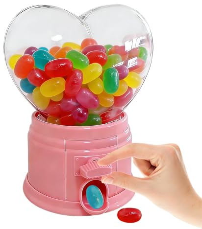 Máquina dispensadora de caramelos, máquina de chicles en forma de corazón, dispensadores de caramelos, para el día de San Valentín, profesores, niños, aperitivos, alimentos, frijoles, nueces