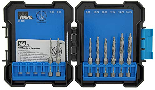 Ideal Electrical 36-600 Standard Drill/Taps - (8 Piece) 1/4 in. Hex Shank, Drilling, Tapping, HSS Bit Kit