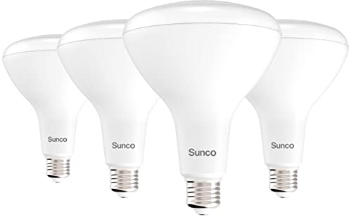 Sunco BR40 LED Light Bulbs, Indoor Flood Lights, Recessed Can Light Bulb, 1400 LM, 17W (100W Equivalent), 4000K Cool White, Dimmable, E26 Base, for Home, Bedroom, Kitchen UL 4 Pack