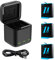 TELESIN Dreifach-Ladegerät und Akku-Speicherbox mit 3 Kanälen Ladegerät mit 2 wiederaufladbaren Lithium-Ionen-Akkus für Gopro Hero 10/9 Black (Ladegerät + 3 Akkus)…
