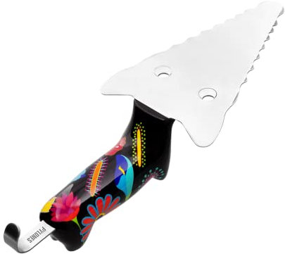 Pylones, Pelle à Tarte/gâteau - Filou Jardin Fleuri- Acier Inoxydable, ABS- 26x9cm