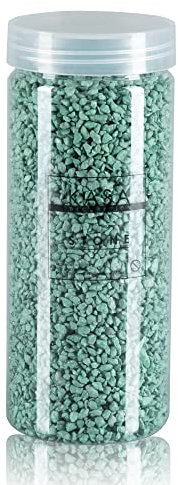 Dekorative Kieselsteine für Vasen, Farbe Smaragdgrün, 1,180 g, 11 Farben Steine für Vasen, Dekosteine von 2,5-4 mm