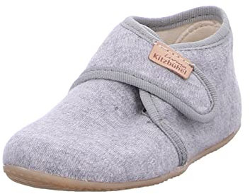 Living Kitzbühel Jungen Unisex Kinder Babyklett. Jersey unifarben Hausschuh, hellgrau, 28 EU