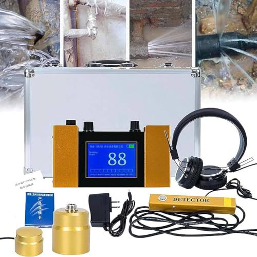 Detector Profesional de Fugas de Agua subterránea - Sensor de geófono de Fugas de Agua, Sensor de Fugas de Agua preciso y confiable para tuberías - Profundidad de detección de 3 Metros