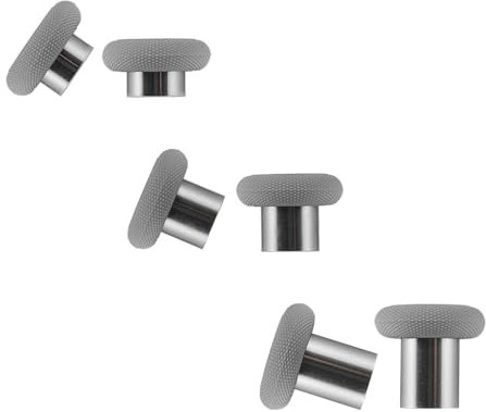 AKNES GuliKit Thumbstick caps for King Kong Controller Series, 3 Pairs(6 Packs) Replacement Set for KK3 Max, KK3 Pro, KK3, KK2P and TMR joystick replacement(NS51) - Grey
