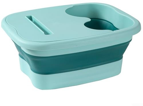 Folding Foot Bathtub Foot Bucket, Soak Basin Feet Massage Bucket, Foldable Foot Bath Bucket, Tub Massage Tub Pedicure Bucket, For Home Spa Outdoor Travel(Green)
