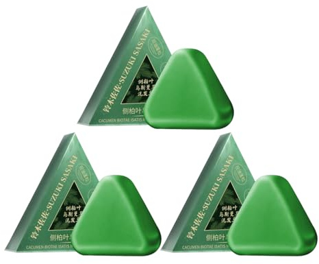 Jabón Champú | 3 Piezas Champú Triángulo | Barra Control Verde Para Cuidado Diario Cuero Cabelludo Todos Tipos Cabello Viaje Baño
