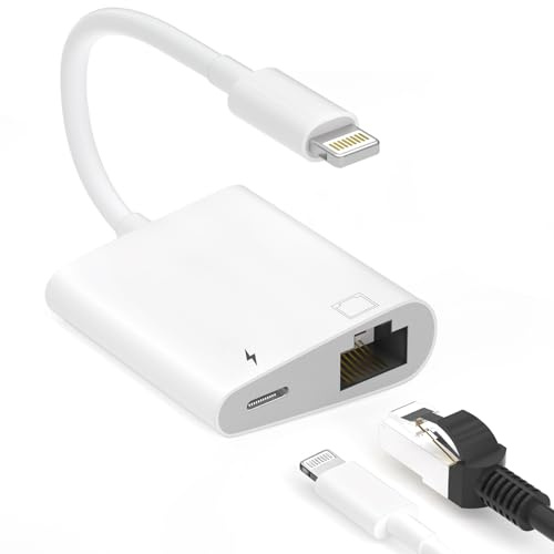 Apple MFi Certified Lightning to Ethernet Adapter for iPhone/iPad