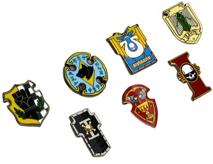 Starforged Compatibile con Warhammer 40k Heraldies dei Capitoli Tema Scudo colorato Pin1 PC