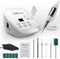 JCMASTER Ponceuse pour Ongles Professionnelle, 35000 tr/min Lime à Ongles Électrique avec Pédale + 6 Embouts Set Manucure Pédicure pour Retirer le Vernis/Gel/Cuticules