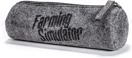 Farming Simulator Astuccio in Feltro per Penne e Strumenti di Scrittura, Colore Grigio, simulatore agricolo, Solido, Multicolore, Giants.022
