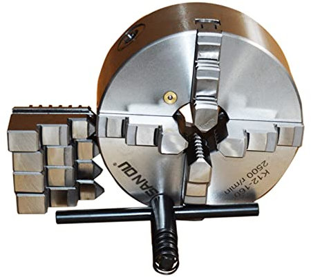 INTBUYING 4-Backen-Drehfutter K12-160 Drehfutter, 160 mm, Metallfutter, selbstzentrierende Backe für CNC-Werkzeugmaschinen und Zubehör