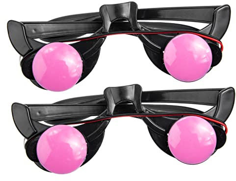 Toddmomy 2 gafas de iluminación de payaso, gafas de graduación, gafas de luz LED, gafas de Halloween, accesorios de Halloween, gafas de fantasma, gafas LED luminosas, gafas LED portátiles, gafas LED