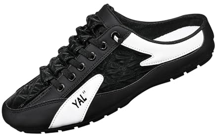 LOVIVER Uomo Slip on Mule Sneakers Uomo Clippers Antiscivolo Scarpe con Lacci Pantofole Low Top Scarpe Sportive Casual Sneakers Senza Schienale per, 43