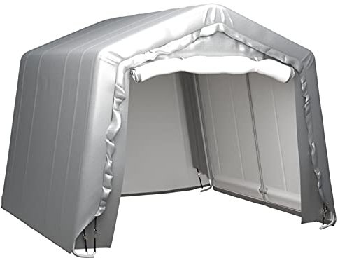 ShCuShan Tenda Capannone 300x300 cm Grigio Acciaio,Tendone Garage, costruzione stabile in acciaio Garage per bicicletta