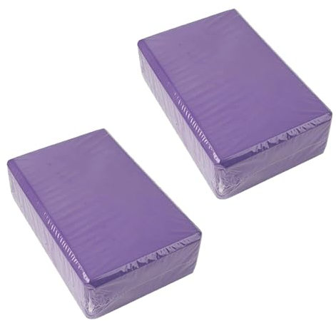 Yoga Block Set 2-teilig, hochdichte EVA-Schaumstoff-Block für Pilates, Meditation, Entspannung & Dehnhilfe, Würfel für Anfänger und Fortgeschrittene