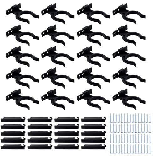 BEELUKY 20 Stück Küchen Sockelhalterungen Selbstklebende Sockelblendenhalter Küchen Sockelleisten Clips mit 60 Schrauben Küchensockel Befestigung Küchen Kickboard Sockelklammer für 35-38mm Küchenfüße