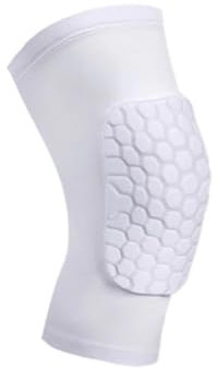 MDWZH Knee Pads Kneepads Hard Sponge Knee Pads Are Suitable For Football Basketball Pole Dancing Sports Knee Pads Knee Pads Work(White,S)