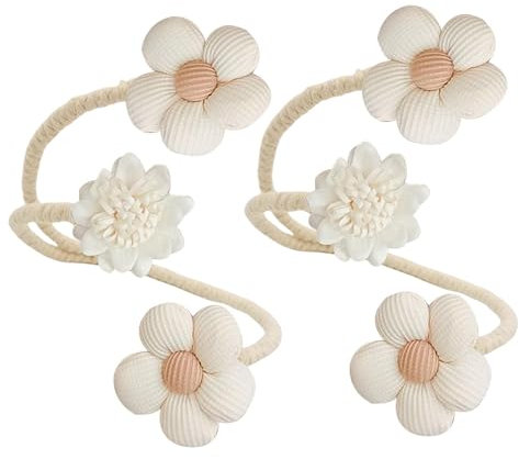 Hebilla de ventana de flores, hebilla de cortina de flores, abrazas de cortina con correa retorcida Clips de retención para cortinas, Abrazaderas flexibles, alzapatas de cortina decorativas para el