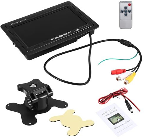 Diheohg Mini TV 7 HD Monitor 800 x 480 Pantalla LCD portátil para coche a DVD/CMMB entradas para coches y camiones