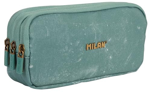 Milan® Estuche portatodo 3 Cremalleras Serie Lava, Verde