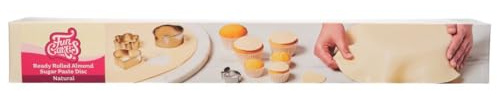 FunCakes Ready Rolled Sugar Paste Disc Almond: Saveur d’Amande Délicate, Déjà Roulé, Facile à Utiliser, Idéal pour Décorer les Gâteaux, 430 g