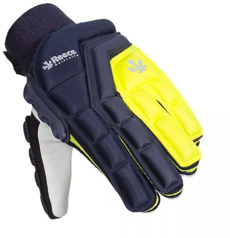 Reece Hockey Handschuh - Elite -Schutzhandschuh Vollfinger - Silikonstollen für einen Besseren Griff und einen Vollständigen Schutz - Linksschuh Handschuh - Marine - Größe L