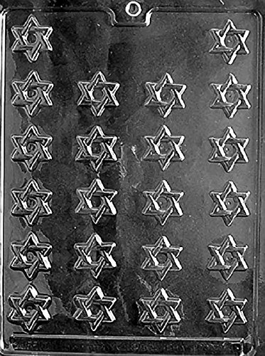 Grandmama's Goodies R005 Bite Size Star of David Chocolate Candy Soap Mold with Exclusive Molding Instructions