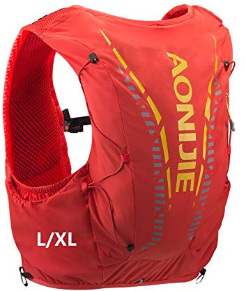 AONIJIE 12L Professional Outdoor Sport Rucksack Trinkrucksäcke Rucksack für Radfahren, Laufen Wandern Camping Marathon Race Klettern (Orange-L/XL<102-115cm>)