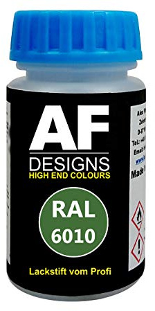 Alex Flittner Designs Penna per ritocchi RAL 6010 VERDE PRATO opaco satinato 50ml ad asciugatura rapida Acrilico