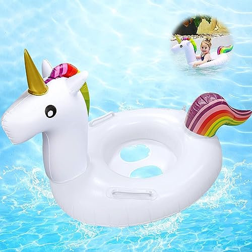 Baby Schwimmring,Aufblasbarer Einhorn Schwimmsitz,Baby Schwimmhilfe Einhorn,Baby schwimmring aufblasbarer,Baby Pool Schwimmring,Schwimmring für Kinder ab 6 bis 48 Monaten
